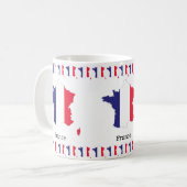 Mug France Drapeau de la carte Souvenir Design (Devant gauche)