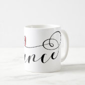 Mug France, Drapeau Français Dans Un Coeur (Devant droit)