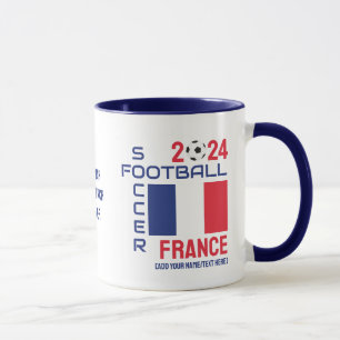 Mug FRANCE Football Personnalisé Nom 2024 Chaque année