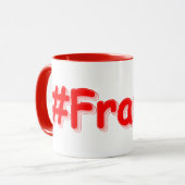Mug "#France" Joli Design. Commandez dès maintenant (Devant gauche)