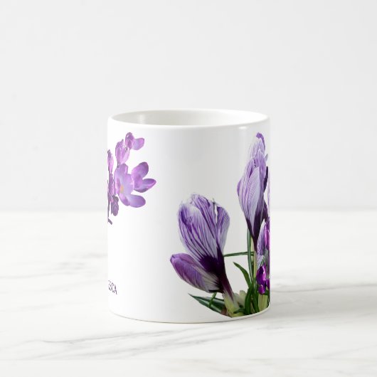 Mug Francesca nom personnalisable crocus pourpre crocu (Centre)