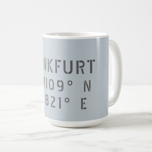 Mug Francfort Latitude Longitude (Devant droit)