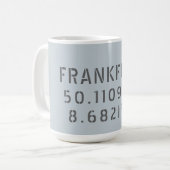 Mug Francfort Latitude Longitude (Devant gauche)