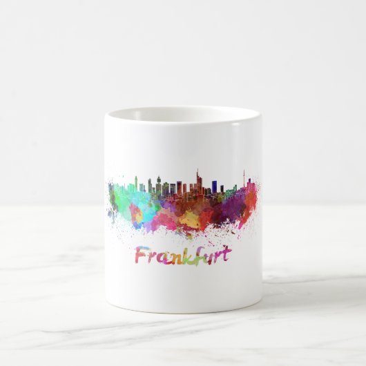 Mug Francfort skyline in watercolor (Centre)