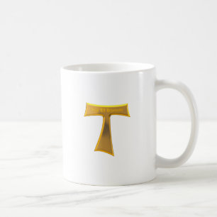 Mug Franciscain Tau Cross Pax Et Bonum Gold Metallic