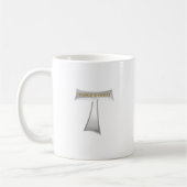 Mug Franciscan Tau Cross Paix et bon argent et or (Gauche)