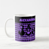 Mug Frankenstein Sorcière Vampire Violet Carreaux Hall (Gauche)