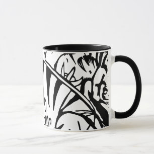 Mug Franz Marc - Tigre noir et blanc - Art Abstrait