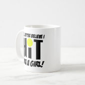 Mug frappe comme une fille volleyball (Devant gauche)