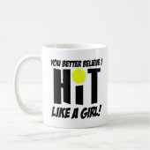 Mug frappe comme une fille volleyball (Gauche)