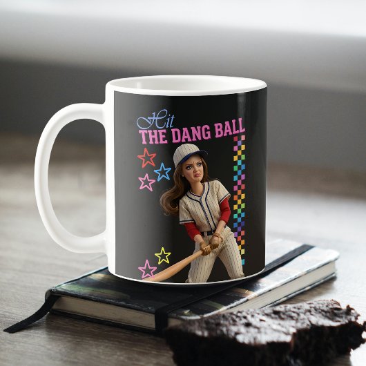 Mug Frappe donc cette balle Drôle de visage de poupée