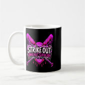 Mug Frapper le cancer du sein Baseball Softball Drip H (Gauche)