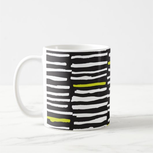 Mug Frappes à main : Motif Vintage. (Gauche)