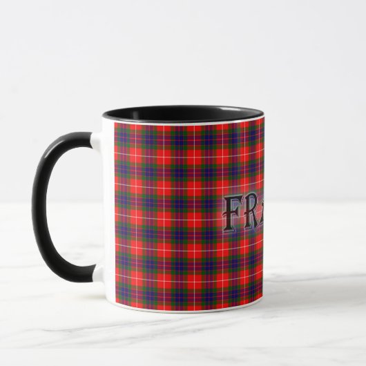 Mug Fraser Tartan avec le nom de famille (Gauche)