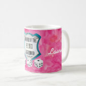 Mug Fraternité chanceuse de Bunco de rose de (Devant droit)