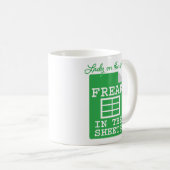 Mug Freak In The Sheets Funny Spreadsheet (Devant droit)