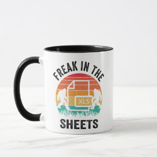 MUG FREAK IN THE SHEETS SASQUATCH RETRO SUNSET