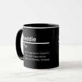 Mug Freddie Nom de Garçon Définition Personnalisée (Devant gauche)