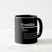 Mug Freddie Nom de Garçon Définition Personnalisée (Devant droit)