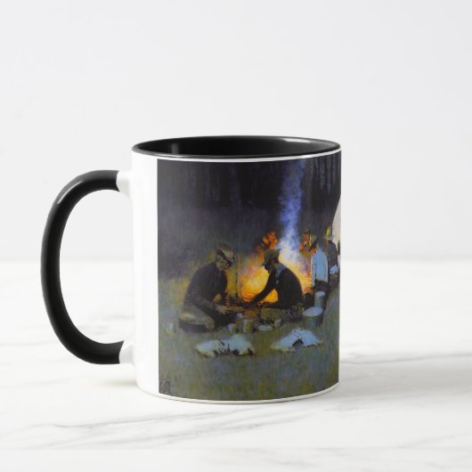 Mug Frédéric Remington Rustic, le souper des chasseurs (Gauche)