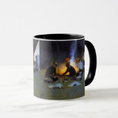 Mug Frédéric Remington Rustic, le souper des chasseurs (Devant droit)