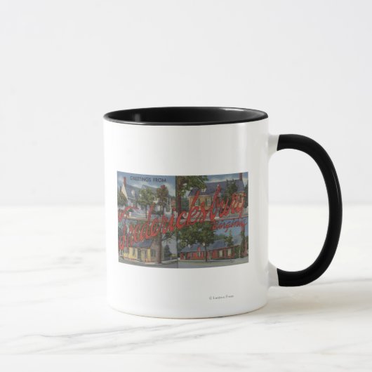 Mug Fredericksburg, Virginie - Scènes de grandes lettr (Droite)
