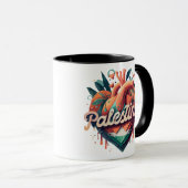 Mug Free Palestine, je suis debout avec la palestine,  (Devant droit)