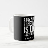 Mug Freediating drôle sport cadeau (Devant gauche)