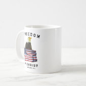 Mug Freedom in Christ Bald Eagle & USA Flag Christian (Devant gauche)
