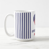 Mug Freedom & Justice American Flag with Heart.  (Gauche)