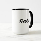Mug Freedom. Minimalist Black (Devant droit)