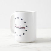 Mug Freedom Patriotic America 250 Stars Design (Devant gauche)