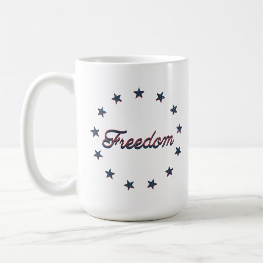 Mug Freedom Patriotic America 250 Stars Design (Gauche)