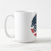 Mug Freedom Ride : Moto rétro et drapeau américain (Gauche)