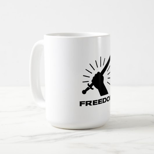 Mug freedom sword graphic (Devant gauche)