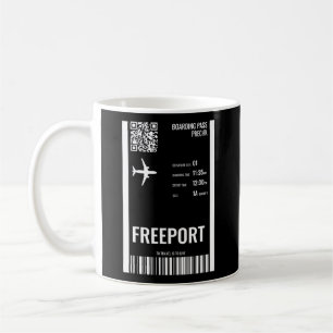 Mug Freeport Bahamas Boarding Pass Airline Ticket