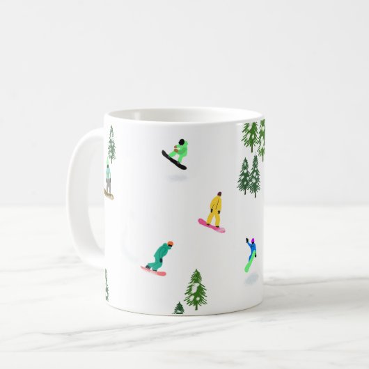 Mug Freeride Snowboard Snowboard Snowboard Snowboard (Devant gauche)