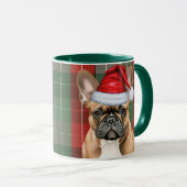 Mug French Buldog Lover Holiday Plaid Christmas (Devant droit)