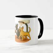 Mug French Bull Dogs playing basketball. (Devant droit)