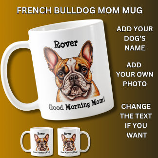 Mug French Bulldog, Ajouter le nom du chien, Changer d