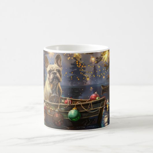 Mug French Bulldog Christmas Festive Voyage (Centre)