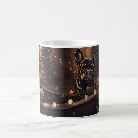 Mug French Bulldog Christmas Festive Voyage (Centre)