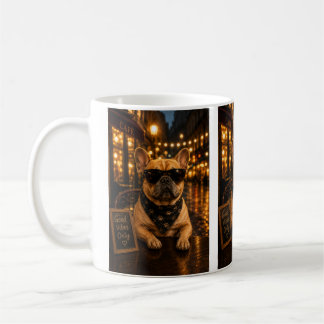 Mug French Bulldog Coffee Lover – Cute Dog with Sungla