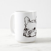 Mug French Bulldog Handwritten Illustration  CoffeeMug (Devant gauche)