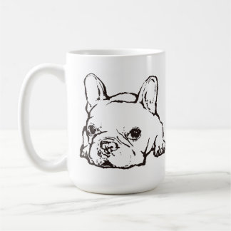 Mug French Bulldog Handwritten Illustration  CoffeeMug