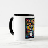 Mug French Bulldog Playing Drums (Devant gauche)