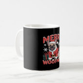 Mug French Bulldog Santa Claus Hat Merry Christmas Dog (Devant gauche)