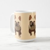 Mug French Bulldog, Soft Peach (Devant gauche)