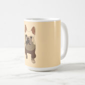 Mug French Bulldog, Soft Peach (Devant droit)