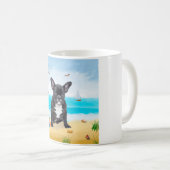 Mug French Bulldog sur la plage (Devant droit)